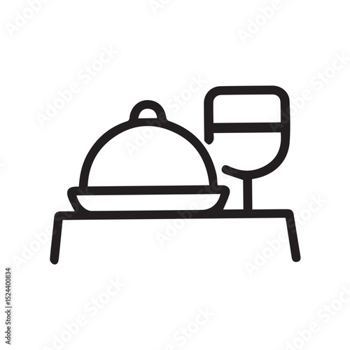 Elegant Dinnerware Setting Depicting Fine Dining with a Glass of Wine