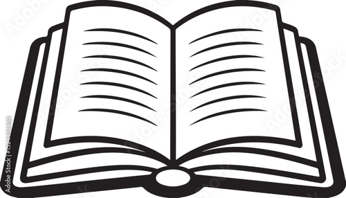 Open Book Illustration  A Simple Vector Graphic of an Open Book Ready for Your Design Projects