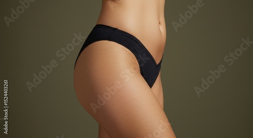 Wallpaper Mural Side view of slim woman's hips & upper thighs isolated on a plain background Torontodigital.ca