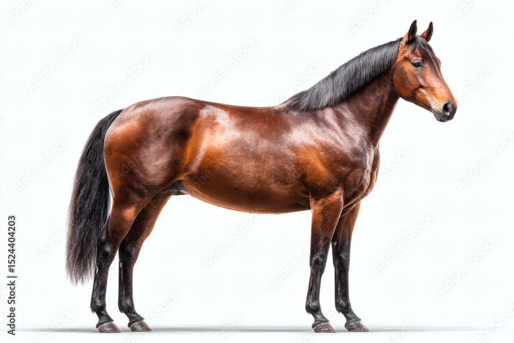 Obraz premium Chestnut Horse Studio Shot.