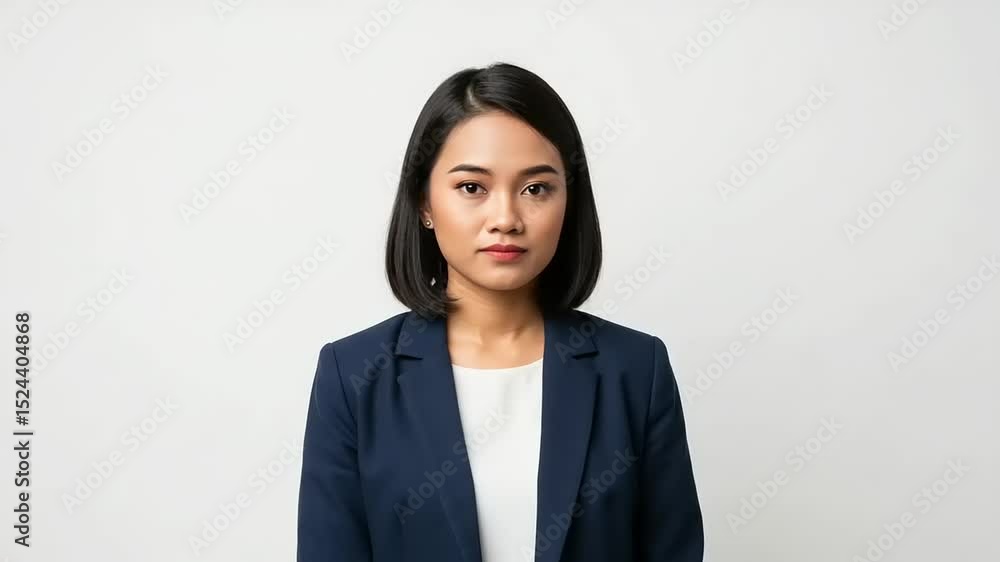 Woman in business suit against plain background Woman in business suit against plain background