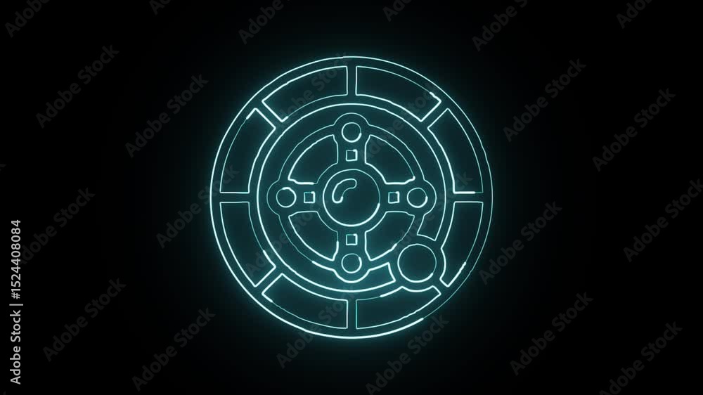 glowing neon roulette icon isolated on black background, casino vector symbol for gambling, luck, and spinning wheel entertainment glowing neon roulette icon isolated on black background, casino vector symbol for gambling, luck, and spinning wheel entertainment