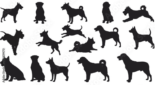 Unveiling the World of Canines Exploring the Diverse Breeds Temperaments and Behaviors of Domesticated Dogs Through a Collection of Silhouettes