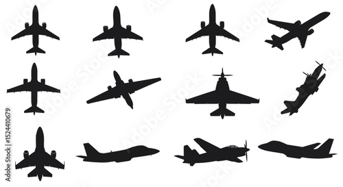 Exploring the World of Aircraft Silhouettes A Study in Aviation History Design and Flight Characteristics Illustrated Through Minimalist Forms