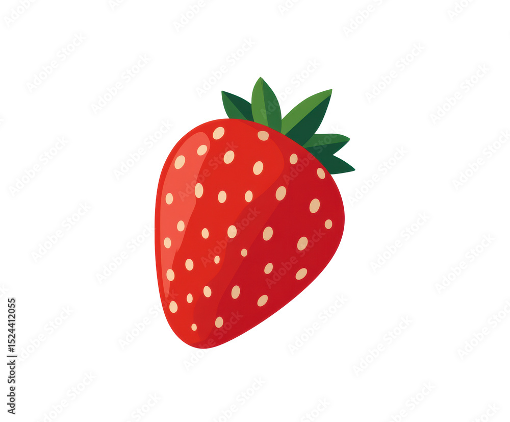 Fototapeta premium Fresh strawberry concept for desserts and healthy snacks, cut out transparent