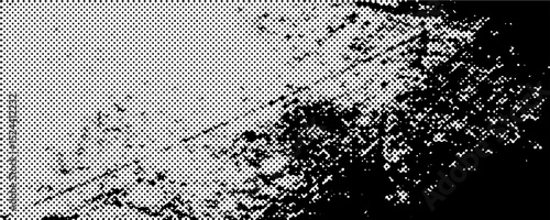 Halftone Square Pixels Pattern. Faded Shade Background. Grid Gradation BG. Black Screentone Diffuse Background. Overlay Texture. Abstract Pattern for Design Comic Prints. Vector Illustration.