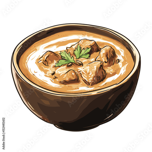 Mutton Korma in Rich Nutty Cream Sauce with Cardamom