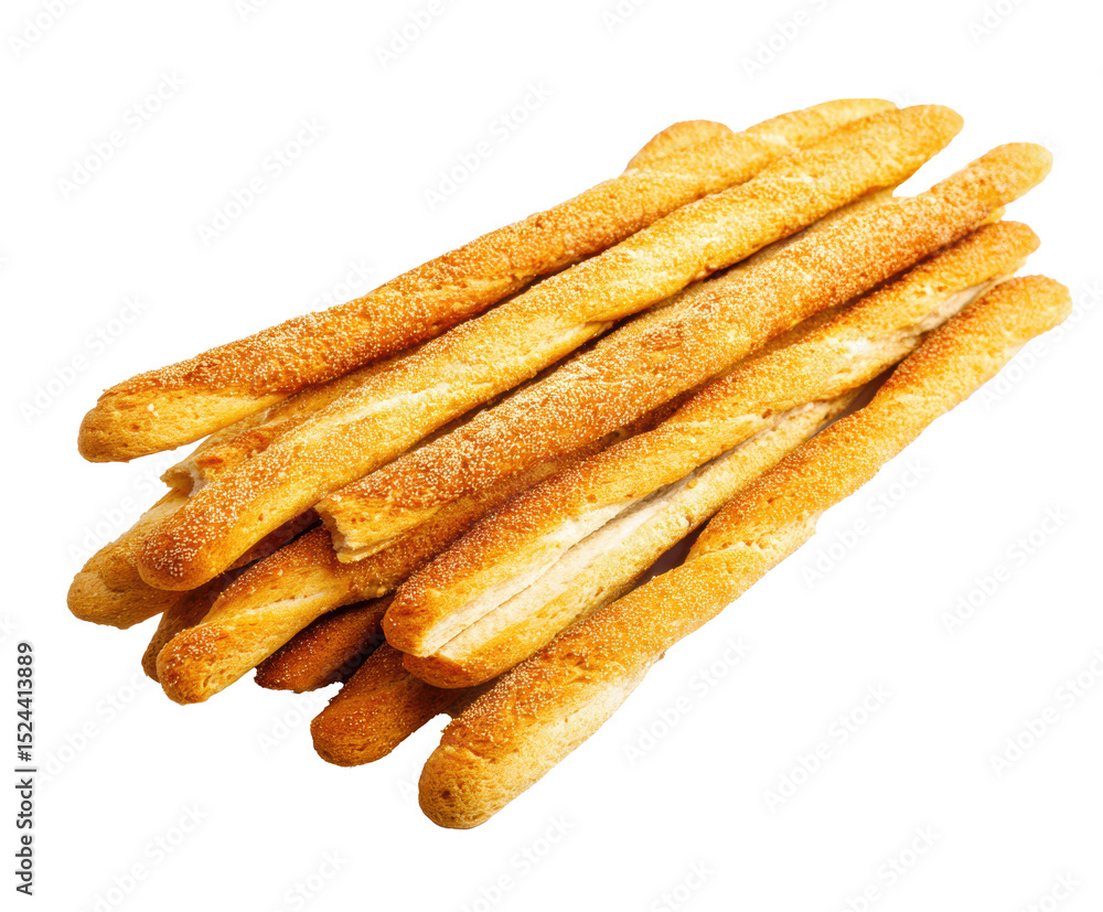 Crunchy breadsticks for dipping and snacking enjoyment, cut out transparent Crunchy breadsticks for dipping and snacking enjoyment, cut out transparent