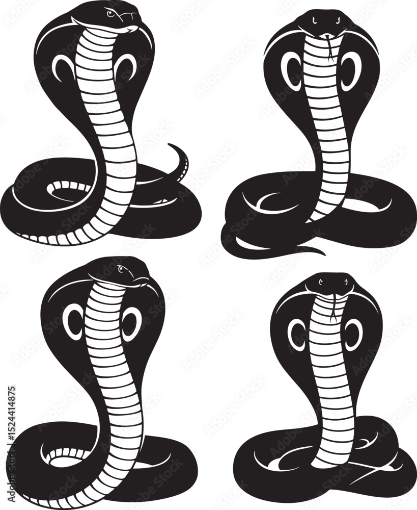 Fototapeta premium Cobra icon vector illustration