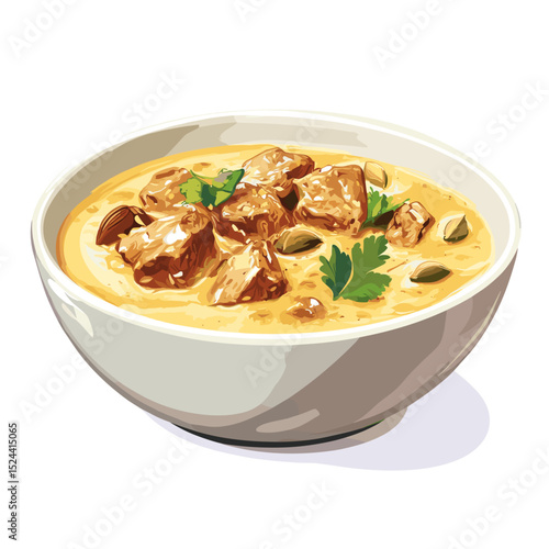 Mutton Korma in Rich Nutty Cream Sauce with Cardamom