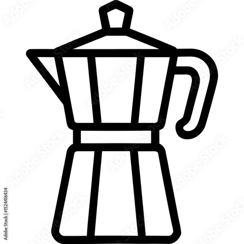 Minimalist moka pot vector illustration