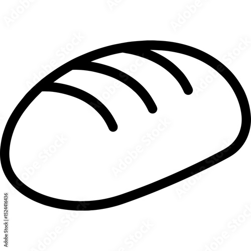 Modern bakery loaf icon design