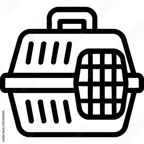 Modern icon of pet travel crate