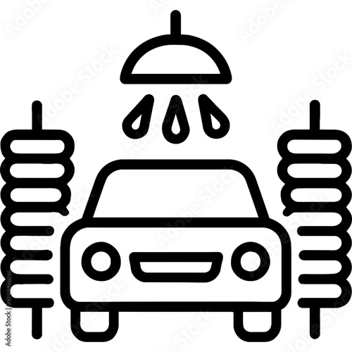 Minimalist car wash icon design
