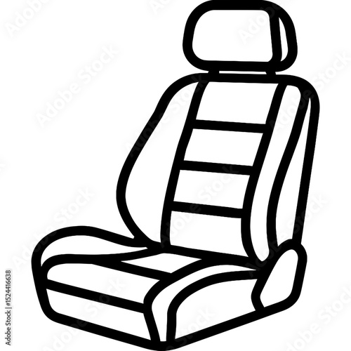 Minimalist car seat vector icon