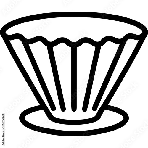 Minimalist coffee filter icon design