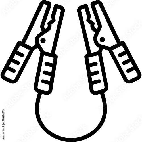 Minimalist jumper cables icon design