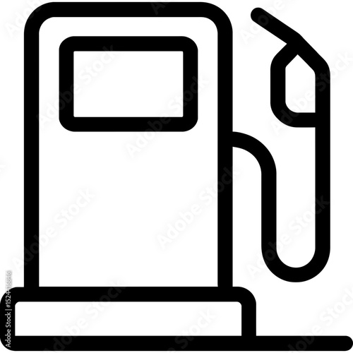 Minimalist gas pump icon in vector style