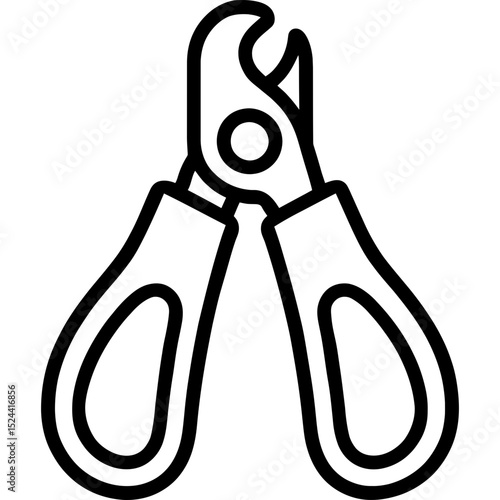 Minimal pet nail clippers icon design