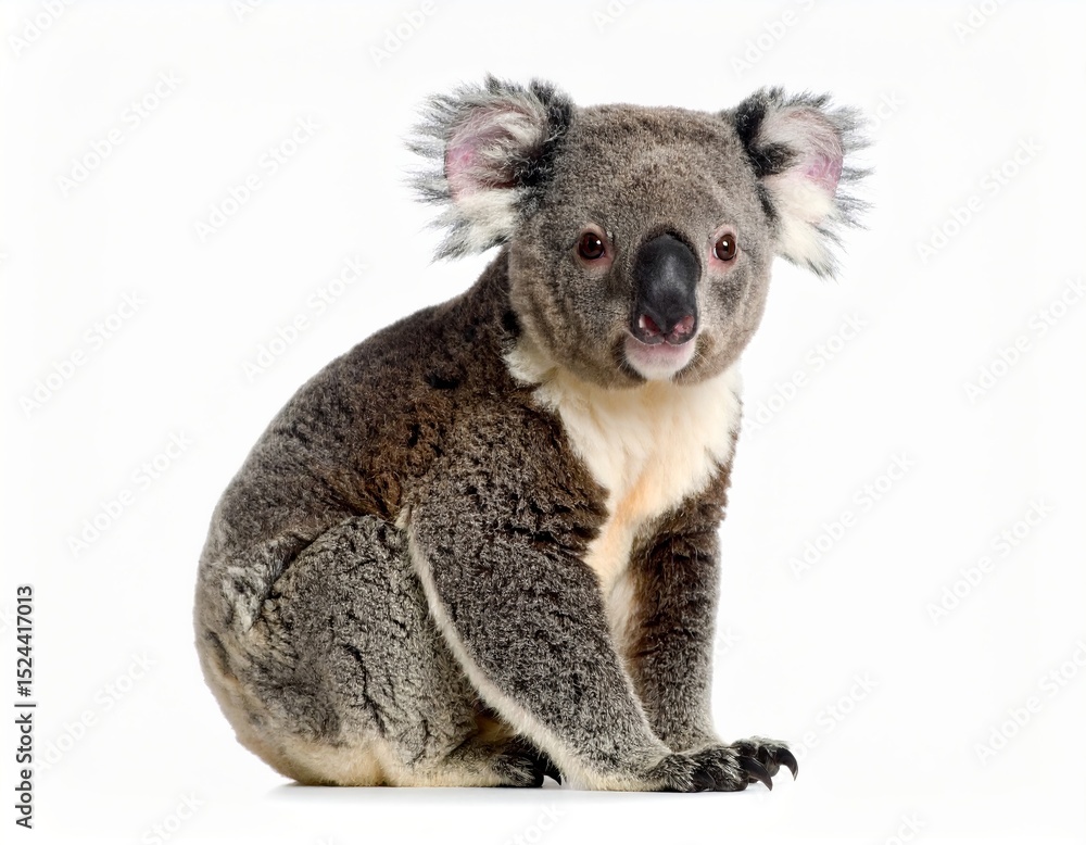 Obraz premium Cute koala over white background