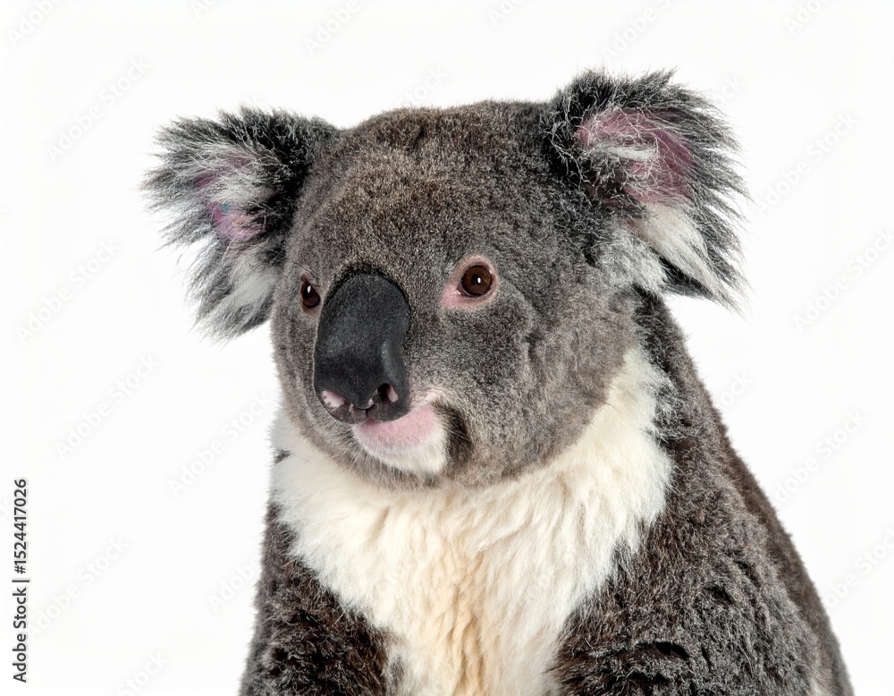 Obraz premium Cute koala over white background
