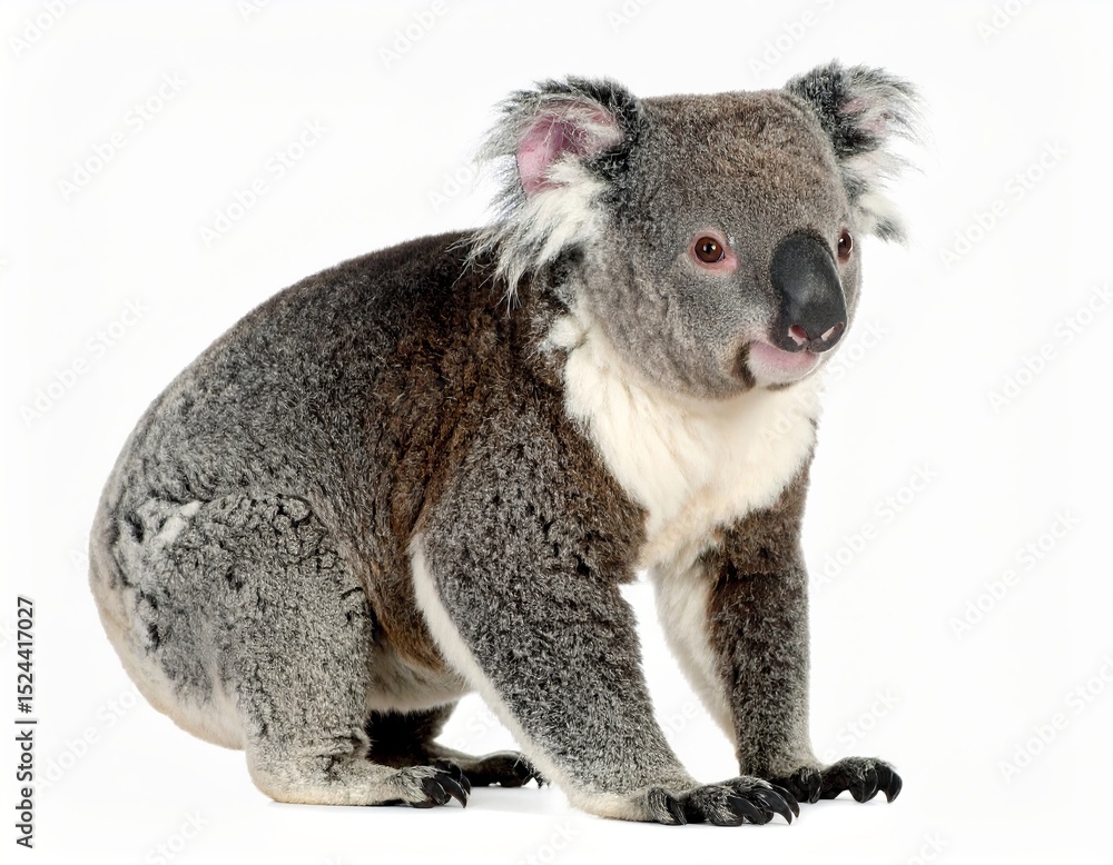 Obraz premium Cute koala over white background