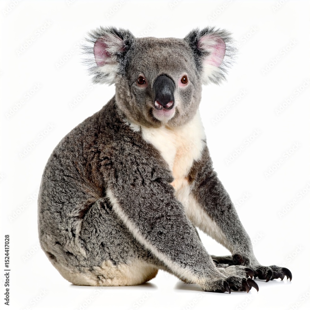 Obraz premium Cute koala over white background