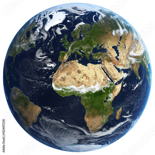 planet earth isolated on transparent background