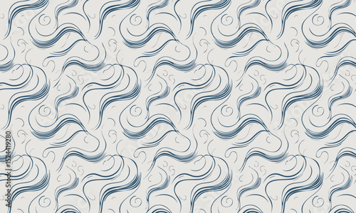 Abstract Flowing Wind Swirls Vector Background