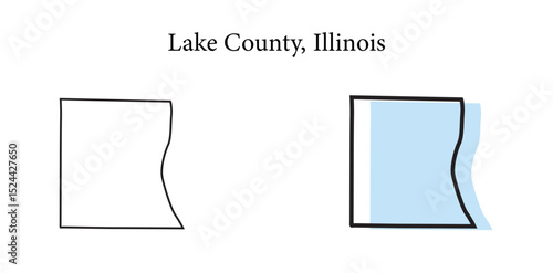 lake county illinois map, lake county illinois vector, lake county illinois outline, lake county illinois