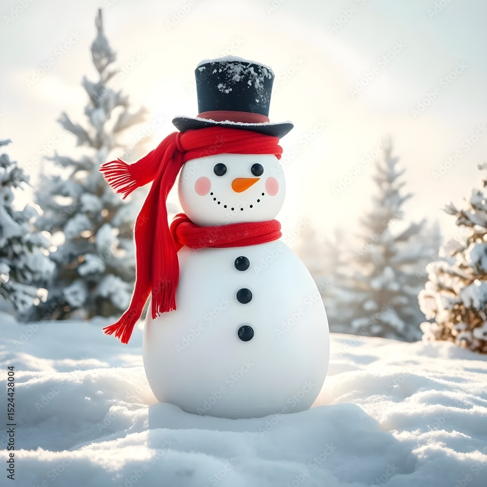 Obraz premium snowman in the snow