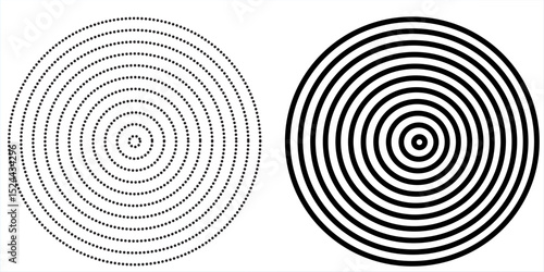 Circle black earthquake icon set. Round vibration graphic or black alert radar. Radio signal. Symbol of waveform burst rays. Concentric circles isolated on white background.eps10