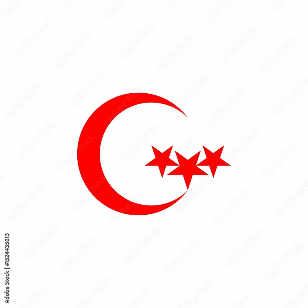Obraz premium star moon logo