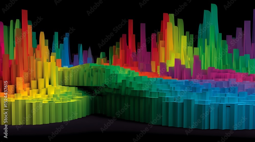 Obraz premium Abstract vibrant data representation visualization design
