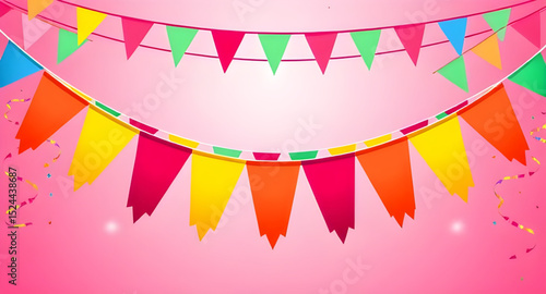 simple party decoration background, festive celebration background, birthday party decor, party banner illustration, colorful party backdrop, event decoration background, holiday party scene, confetti