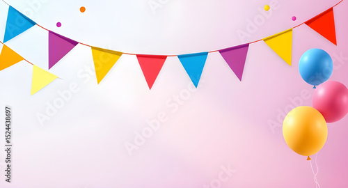 simple party decoration background, festive celebration background, birthday party decor, party banner illustration, colorful party backdrop, event decoration background, holiday party scene, confetti