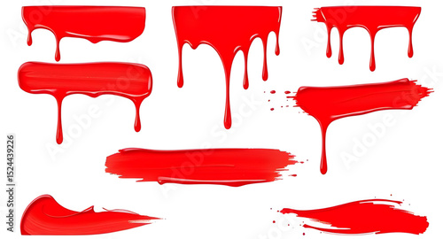 Red paint splashes, Red paint splash set, Red splatter collection, Red ink splashes, Red brush splashes, Paint splatter red, Red color splashes, Grunge red splashes, Red stain vector, Red splash eleme
