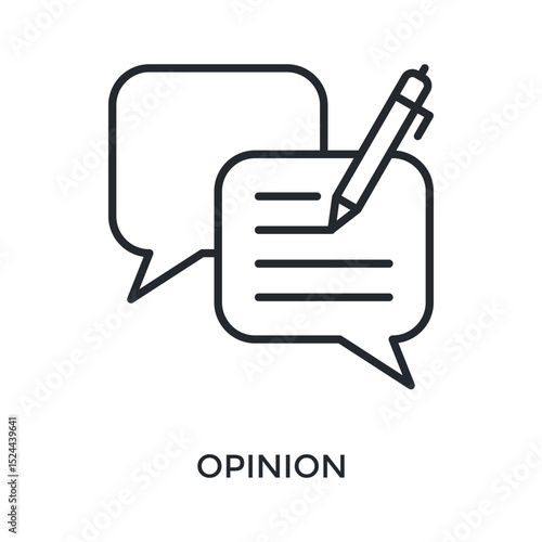 Opinion Icon Outline Style. Vector Illustration For Graphic Design