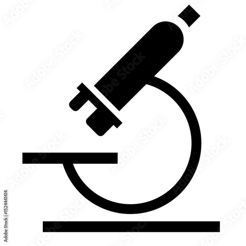 Microscope Icon – Symbol of Scientific Observation, Precision, and Research