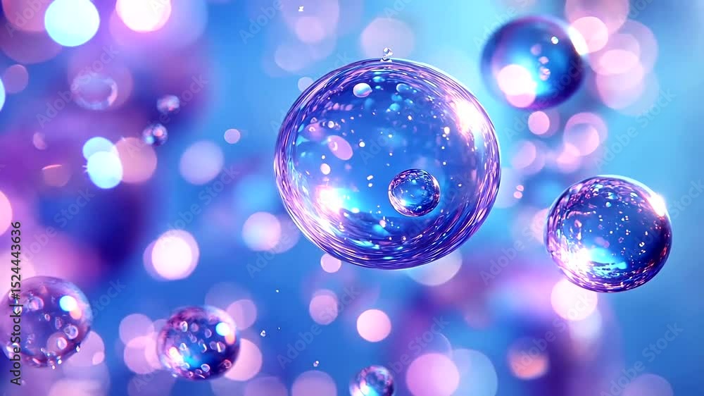 Colorful Bubbles with Dreamy Background Colorful Bubbles with Dreamy Background