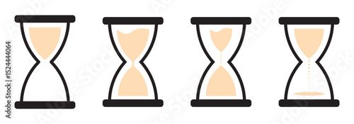 A classic hourglass icon, symbolizing the passage of time, deadlines, and the fleeting nature of moments. Its simple design conveys a sense of urgency and the importance of time management.