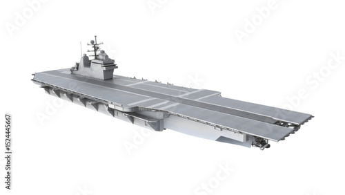 Massive Aircraft Carrier: Modern Naval Warship with a Large Flight Deck


