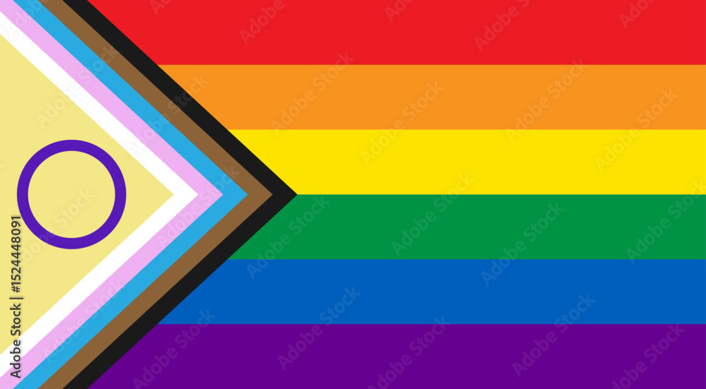 Bandera del orgullo lgbtiq+ con barras