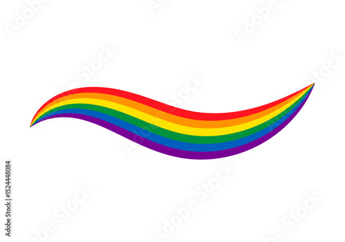 Trazo ondulado con la bandera del orgullo lgbtq+