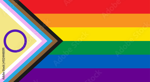 Bandera del orgullo lgbtiq+ con barras