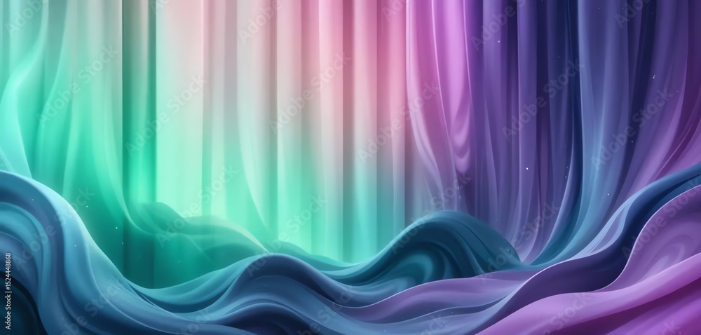 Obraz premium Abstract swirling fabric background with vibrant pastel colors and flowing textures