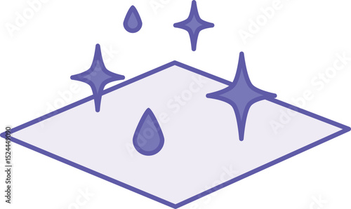 Colored Cleanliness Icon. Vector Illustration. No Germs, Dirt, and Trash. Hygiene Concept