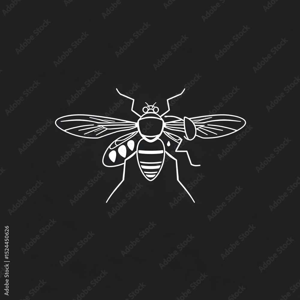 Fototapeta premium Creature tsetse icon outline vector. Housefly insect. Creature ancient tik
