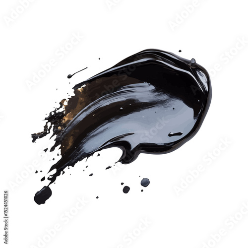 Tar, watercolor illustration vector, high quality, isolated on a white background.