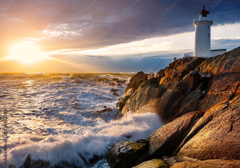 Fototapeta premium lighthouse on the coast
